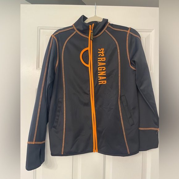Men's Lightweight Ragnar Jacket - Gray and Orange - Picture 1 of 3
